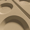 Płyta betonowa na ścianę 3D PB28 1200x600x30, miodowy CL03, beton architektoniczny
