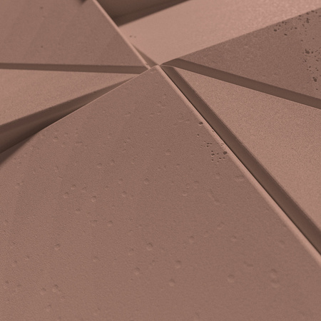 Płyta betonowa na ścianę 3D PB26B 600x600x45, brudny róż CL07; wzór B, beton architektoniczny