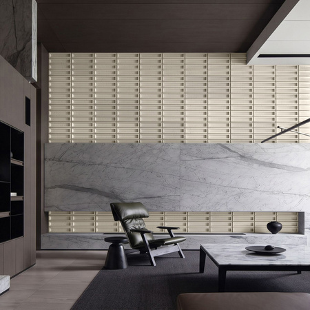 Płyta betonowa na ścianę 3D PB51 800x410x20, kość słoniowa KS, beton architektoniczny