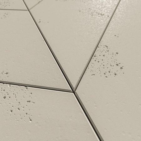 Płyta betonowa na ścianę 3D PB35 455x120x20, kość słoniowa KS, lewy, beton architektoniczny