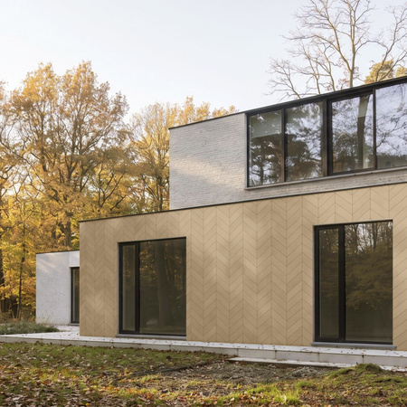 Płyta betonowa na ścianę 3D PB35 455x120x20, miodowy CL03, beton architektoniczny