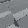 Płyta betonowa na ścianę 3D PB69 5x22,6x2, antracytowy B08, beton architektoniczny