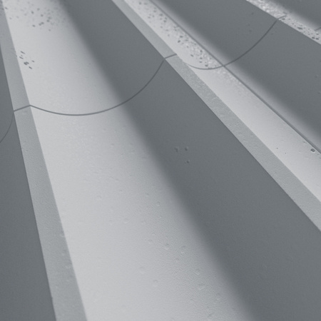Płyta betonowa na ścianę 3D PB59 1350x500x35, szary S96, beton architektoniczny