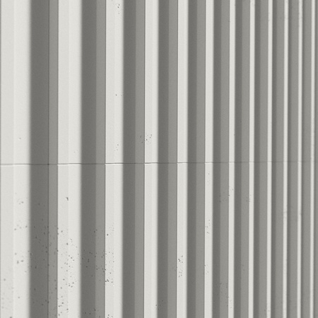 Płyta betonowa na ścianę 3D PB40 1350x510x30, zgaszona biel B0, beton architektoniczny