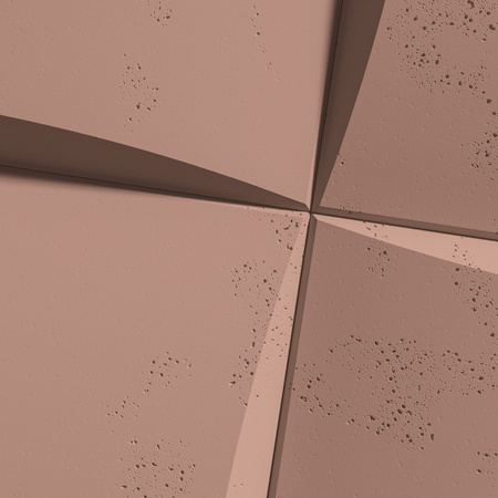 Płyta betonowa na ścianę 3D PB20 600x600x40, brudny róż CL07, beton architektoniczny