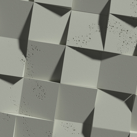 Płyta betonowa na ścianę 3D PB16 600x600x40, zgaszona zieleń CL09, beton architektoniczny