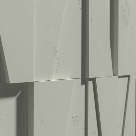 Płyta betonowa na ścianę 3D PB10 600x600x40, pistacjowy CL08, beton architektoniczny