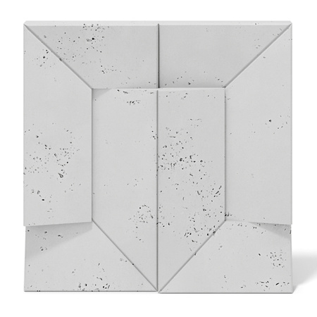 Płyta betonowa na ścianę 3D PB26B 600x600x45, jasnoszary S50, wzór B, beton architektoniczny