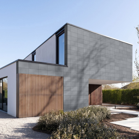 Płyta betonowa na ścianę 2D PA01 600x300x10, antracytowy B08, beton architektoniczny