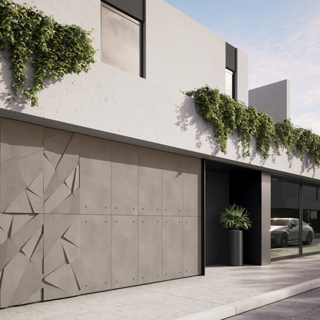 Płyta betonowa na ścianę 3D PB05B 1200x600x48, szarobeżowy CL05, wzór B, beton architektoniczny