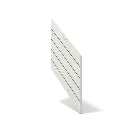 Płyta betonowa na ścianę 3D PB43 1210x500x25, zgaszona biel B0, beton architektoniczny