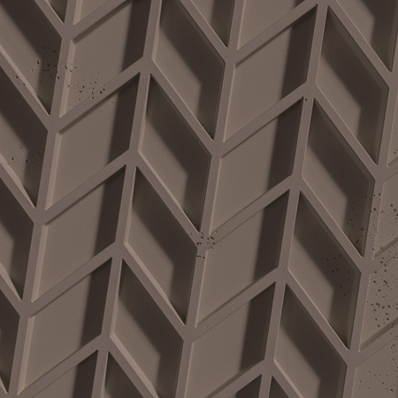 Płyta betonowa na ścianę 3D PB49 935x600x25, czekoladowy CL02, beton architektoniczny