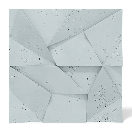 Płyta betonowa na ścianę 3D PB06 600x600x42, jasny błękit CL06, beton architektoniczny