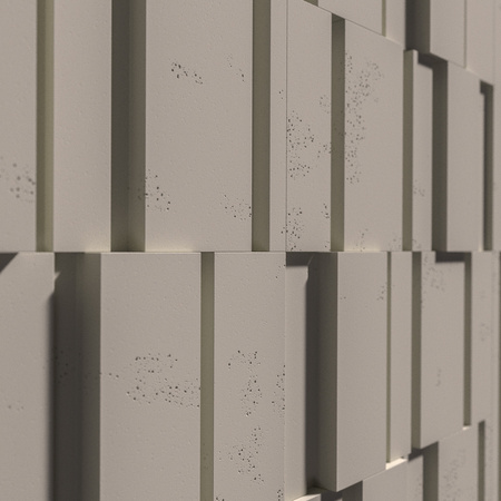 Płyta betonowa na ścianę 3D PB13 1200x600x40, kaszmirowy CL04, beton architektoniczny