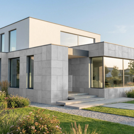Płyta betonowa na ścianę 2D PA15 800x400x10, jasnoszary S50, beton architektoniczny