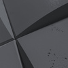 Płyta betonowa na ścianę 3D PB20 600x600x40, czarny B15, beton architektoniczny