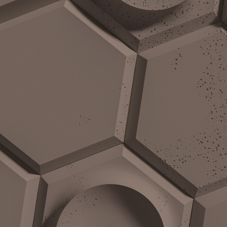 Płyta betonowa na ścianę 3D PB01 975x650x35, czekoladowy CL02, beton architektoniczny