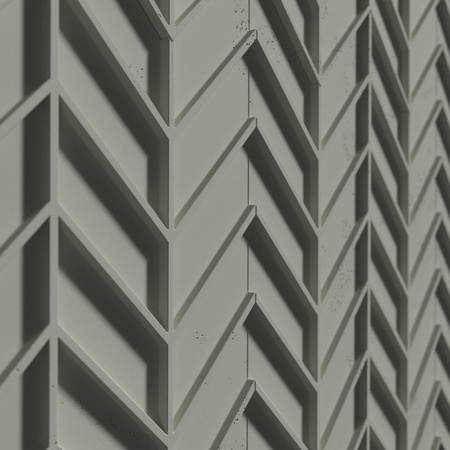 Płyta betonowa na ścianę 3D PB47 939x600x25, zgaszona zieleń CL09, beton architektoniczny