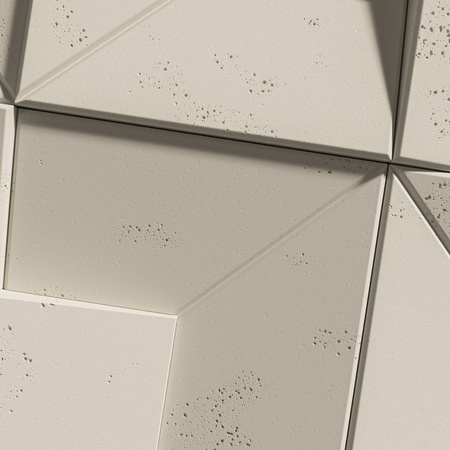 Płyta betonowa na ścianę 3D PB26A 600x600x45, kość słoniowa KS; wzór A, beton architektoniczny