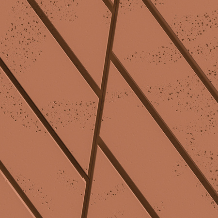 Płyta betonowa na ścianę 3D PB43 1210x500x25, terakota CL01, beton architektoniczny
