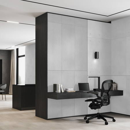 Płyta betonowa na ścianę 3D PB38 1350x480x30, jasnoszary S50, beton architektoniczny