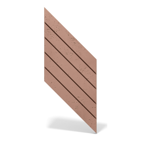 Płyta betonowa na ścianę 3D PB43 1210x500x25, brudny róż CL07, beton architektoniczny