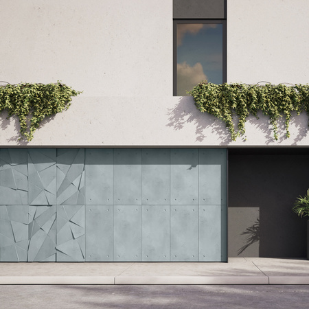 Płyta betonowa na ścianę 3D PB05A 1200x600x48, jasny błękit CL06, wzór A, beton architektoniczny