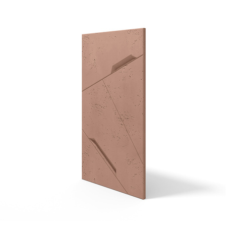 Płyta betonowa na ścianę 3D PB18 1200x600x38, brudny róż CL07, beton architektoniczny