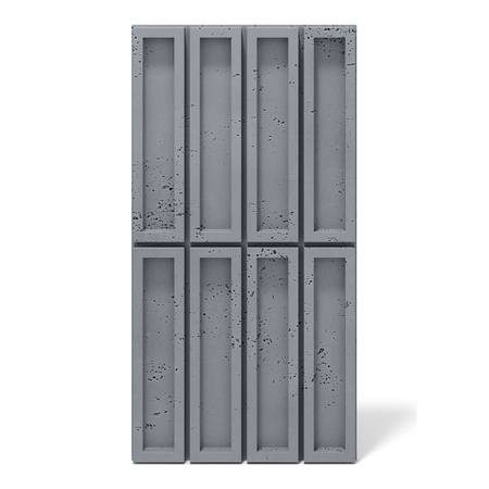 Płyta betonowa na ścianę 3D PB51 800x410x20, antracytowy B08, beton architektoniczny