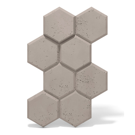 Płyta betonowa na ścianę 3D PB01 975x650x35, szarobeżowy CL05, beton architektoniczny
