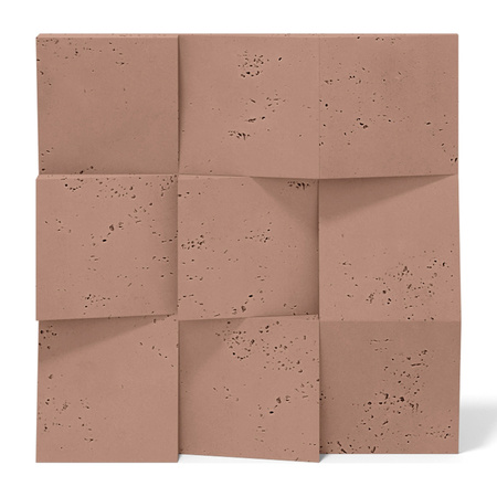 Płyta betonowa na ścianę 3D PB15 600x600x40, brudny róż CL07, beton architektoniczny