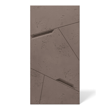 Płyta betonowa na ścianę 3D PB18B 1200x600x38, czekoladowy CL02; wzór B, beton architektoniczny