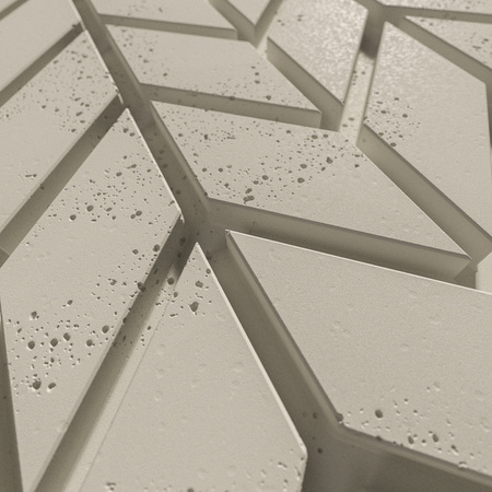 Płyta betonowa na ścianę 3D PB48 935x600x25, kość słoniowa KS, beton architektoniczny