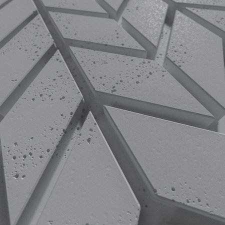 Płyta betonowa na ścianę 3D PB48 935x600x25, antracytowy B08, beton architektoniczny