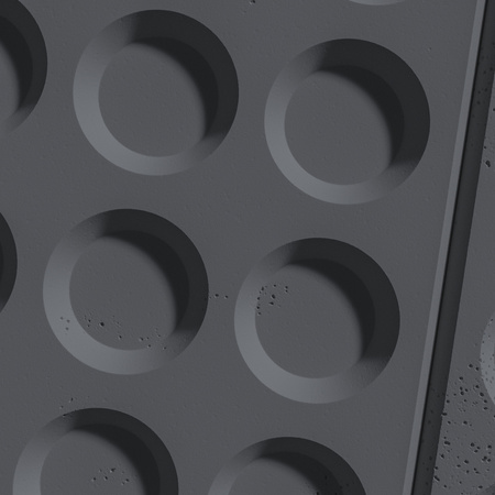 Płyta betonowa na ścianę 3D PB28 1200x600x30, czarny B15, beton architektoniczny