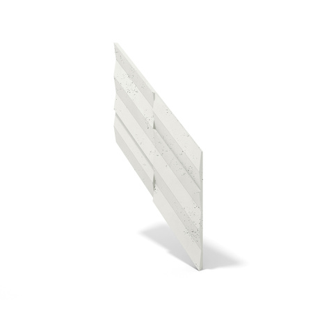 Płyta betonowa na ścianę 3D PB70A 1200x600x35, zgaszona biel B0; wzór A, beton architektoniczny