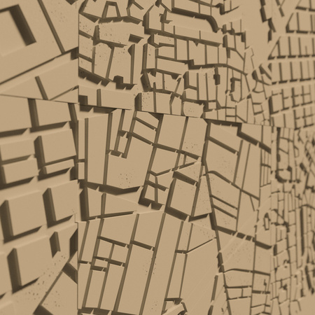 Płyta betonowa na ścianę 3D PB71F 600x600x22, miodowy CL03; wzór F, beton architektoniczny