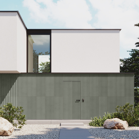 Płyta betonowa na ścianę 3D PB59 1350x500x35, zgaszona zieleń CL09, beton architektoniczny
