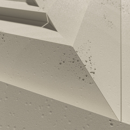 Płyta betonowa na ścianę 3D PB70A 1200x600x35, kość słoniowa KS; wzór A, beton architektoniczny