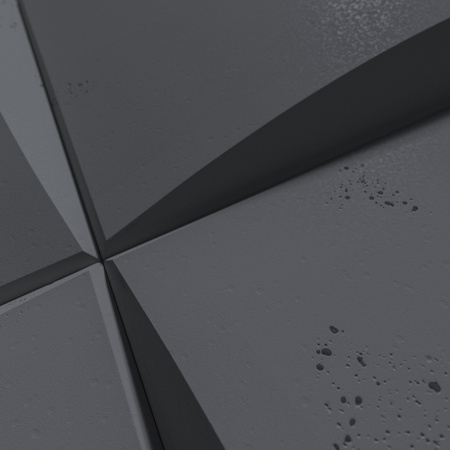 Płyta betonowa na ścianę 3D PB20 600x600x40, czarny B15, beton architektoniczny