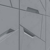 Płyta betonowa na ścianę 3D PB18B 1200x600x38, antracytowy B08; wzór B, beton architektoniczny