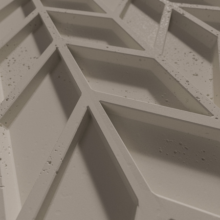 Płyta betonowa na ścianę 3D PB49 935x600x25, szarobeżowy CL05, beton architektoniczny