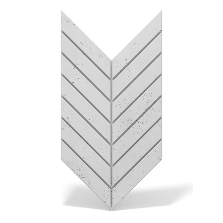 Płyta betonowa na ścianę 3D PB44 1188x600x25, jasnoszary S50, beton architektoniczny