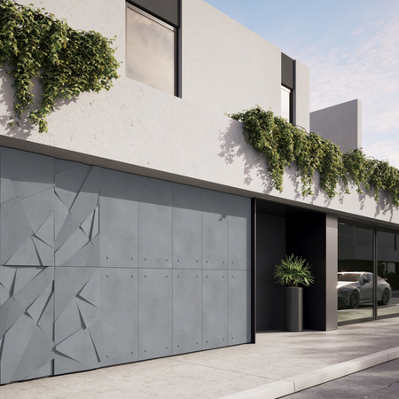Płyta betonowa na ścianę 3D PB05B 1200x600x48, antracytowy B08, wzór B, beton architektoniczny