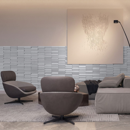 Płyta betonowa na ścianę 3D PB69 5x22,6x2, szary S96, beton architektoniczny