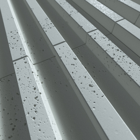 Płyta betonowa na ścianę 3D PB39 1350x490x30, jasny błękit CL06, beton architektoniczny