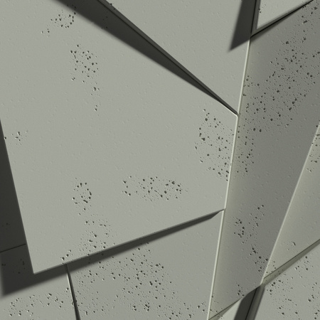 Płyta betonowa na ścianę 3D PB05B 1200x600x48, zgaszona zieleń CL09, wzór B, beton architektoniczny