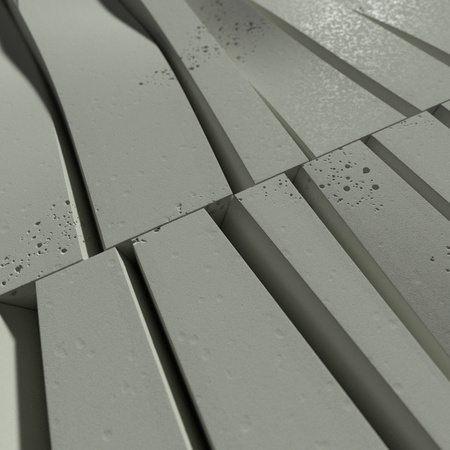 Płyta betonowa na ścianę 3D PB03 1000x500x32, zgaszona zieleń CL09, beton architektoniczny