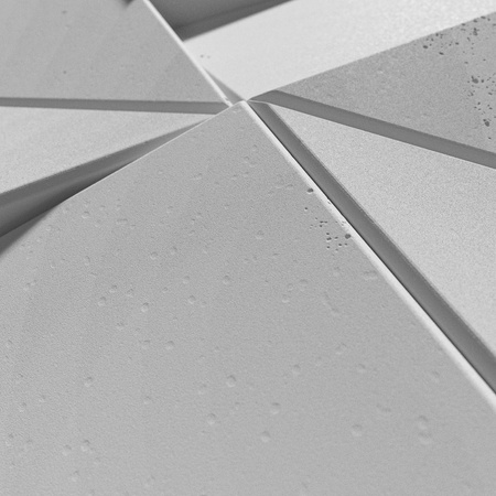 Płyta betonowa na ścianę 3D PB26A 600x600x45, jasnoszary S50, wzór A, beton architektoniczny