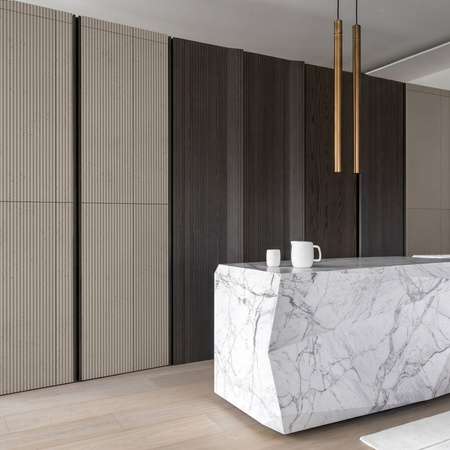 Płyta betonowa na ścianę 3D PB37 1350x600x12, szarobeżowy CL05, beton architektoniczny
